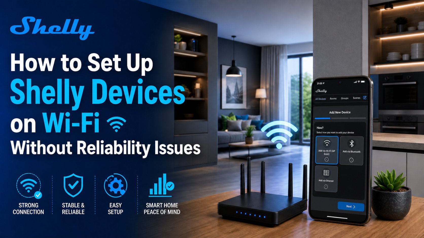Comment configurer des appareils Shelly en Wi‑Fi sans problèmes de fiabilité